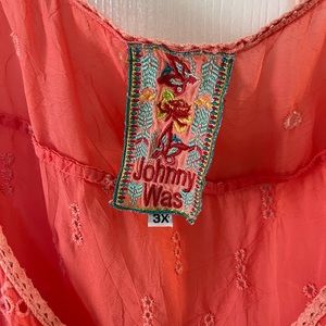 Johnny Was Whimsical Embroidered Sleeveless Top